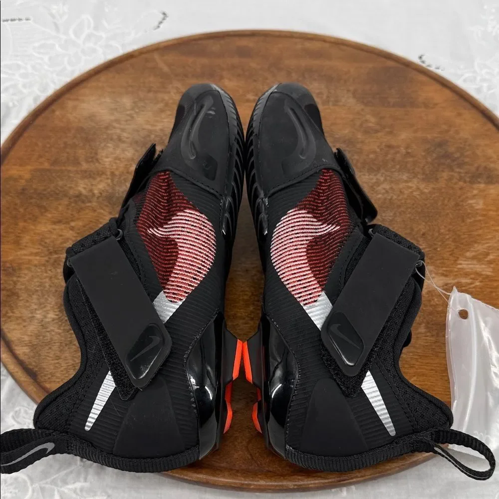 Nike Shoes Mens 6.5 Superrep Cycle Black Metallic Silver Hyper Crimson Bike